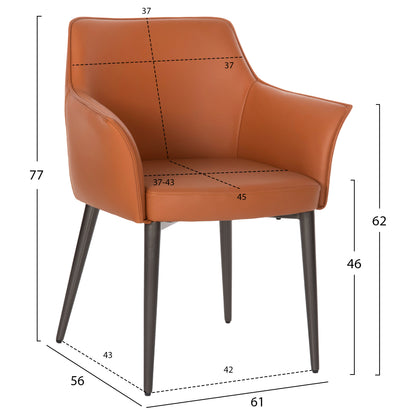 Dining Set Indoors 7pcs Hm11960 Table Heff & 6 Armchairs Helm