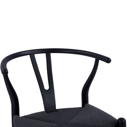 Indoor Dining Set 7pcs Paolo Hm21053 Table & 6 Chairs In Black
