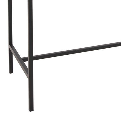 Dining Set For Bars 5pcs Boxy Hm9882.01 Black Metal Frames- Melamine In Sonama