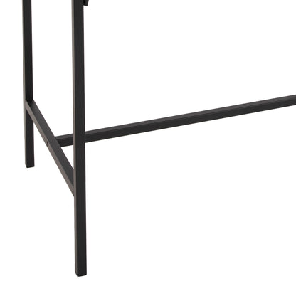 Dining Set For Bars 5pcs Boxy Hm9882.13 Black Metal Frames-black Marble Melamine
