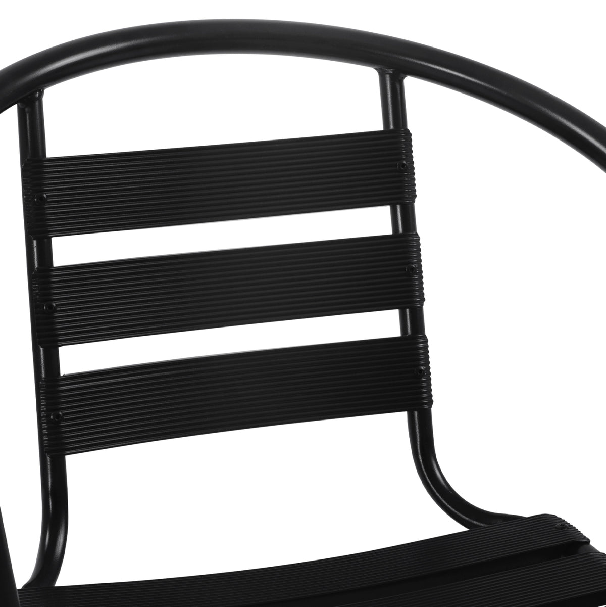 Outdoor Dining Set 3pcs Laura ΗΜ10467.03 Metal & Alum. Chairs & Table Φ60cm Black