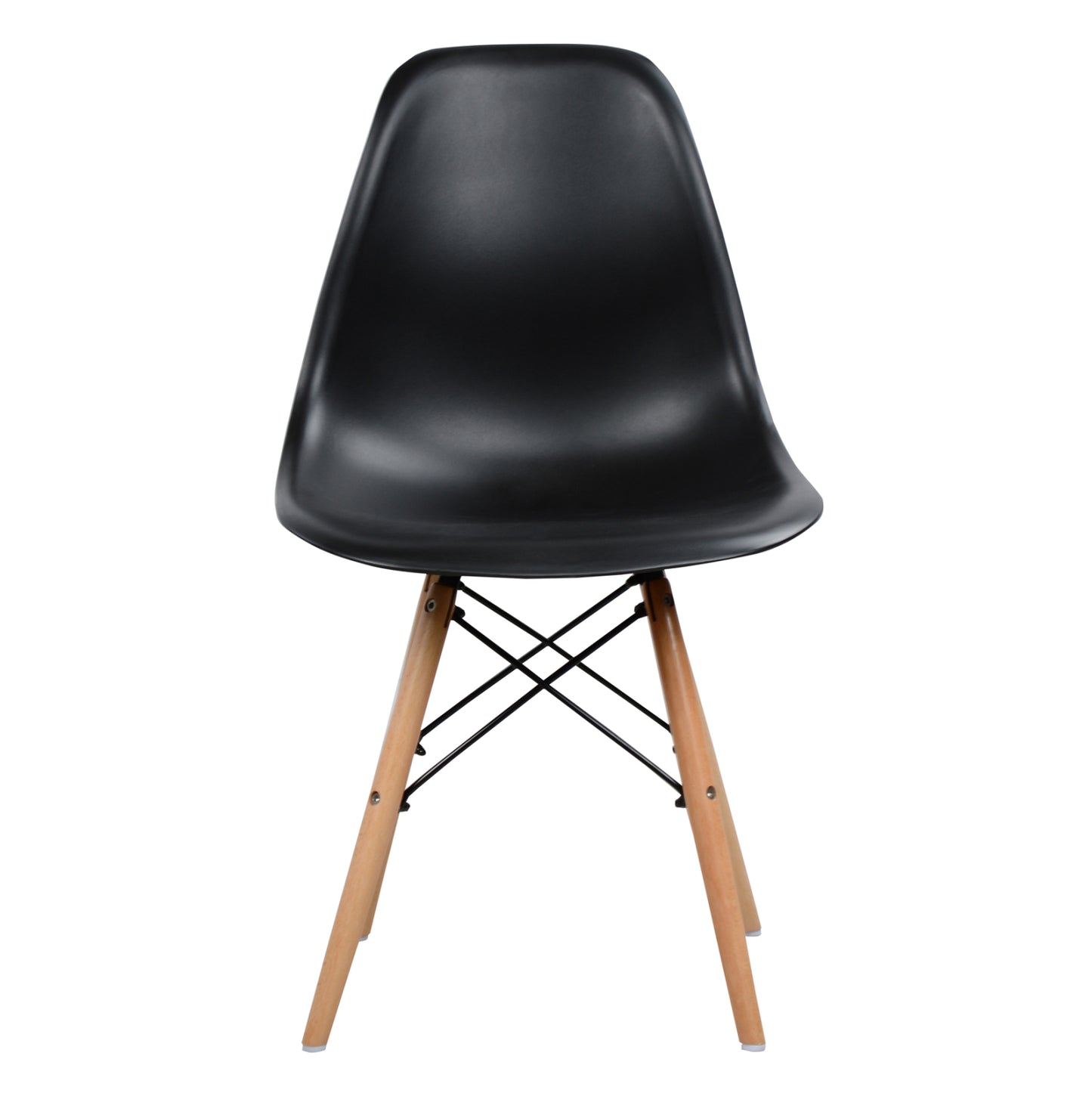 Dining Set 3pcs Twist Hm21371 Round Table Φ60 & 2 Dining Chairs In Black Color