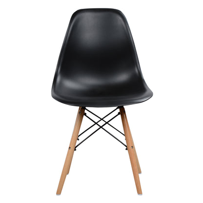 Dining Set 3pcs Twist Hm21371 Round Table Φ60 & 2 Dining Chairs In Black Color