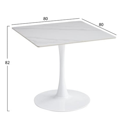 Dining Set 3pcs Tetran Hm21386 Square Table & 2 Dining Chairs In White