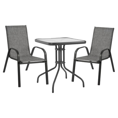 Set Dining Table 3 Pieces And 2 Chairs & 1 Table Hm5183.01