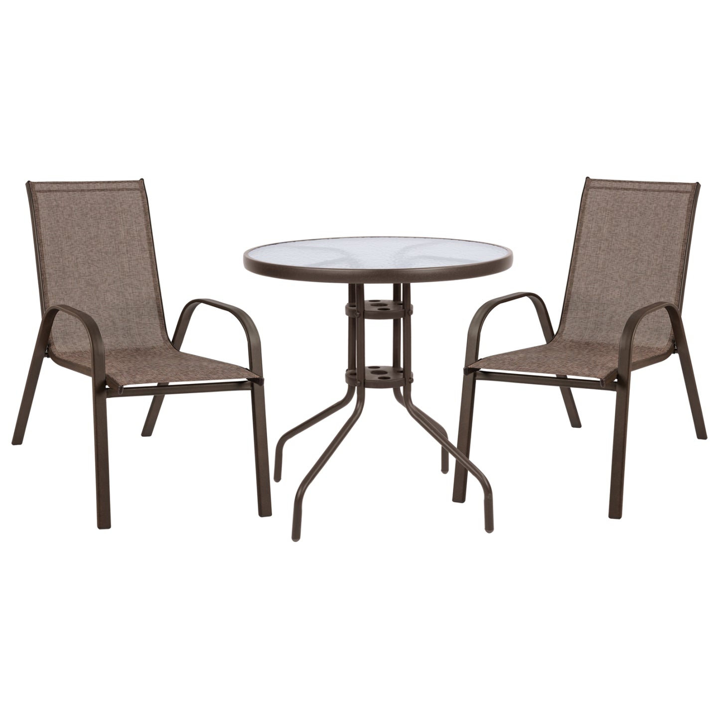 Set Dining Table 3 Pieces With Table & Chairs Leon Brown Hm5184.02