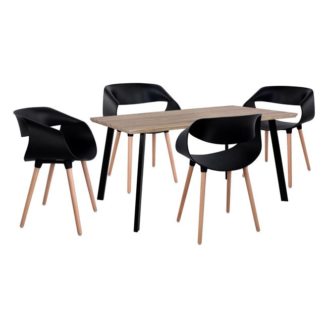 Set Dining Table 5 Pieces Table Sonama With Armchairs Maggie Hm11177