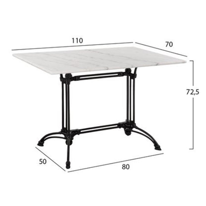 Outdoor Dining Set 5 Pcs With Marble Table Hm11717