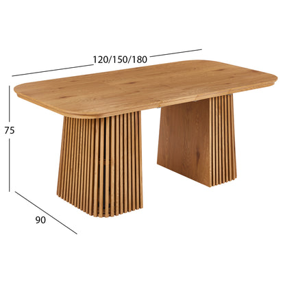 Dining Set 5pcs Extendable Verlo Hm12106.03 Mdf--fabric In Taupe