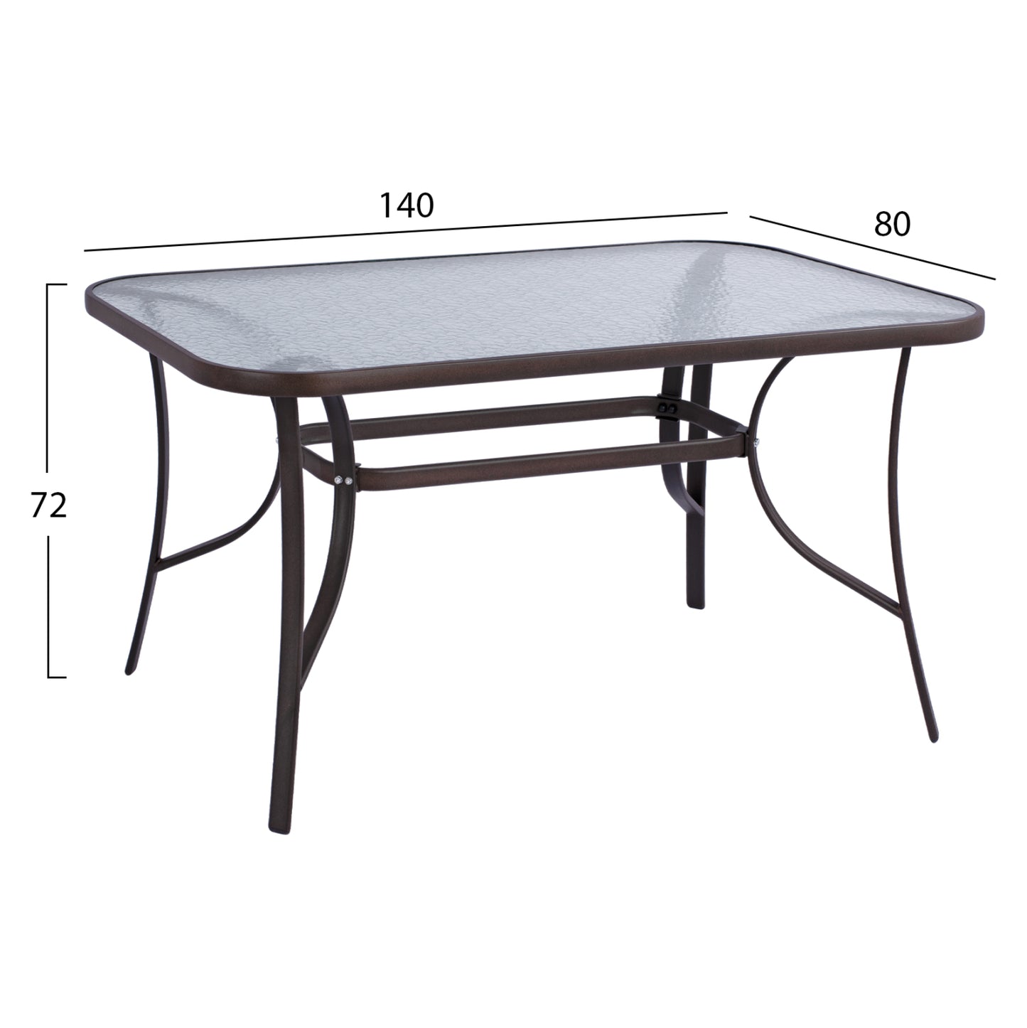 Outdoor Dining Set 5pcs Bruno Hm10874.01 Metal & Wicker In Brown