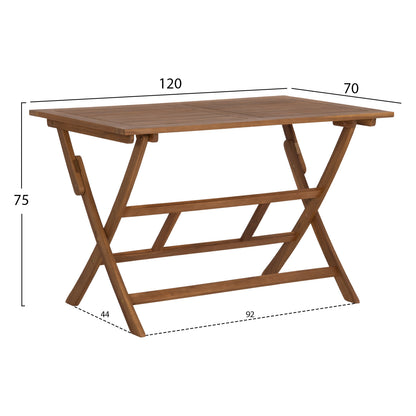 Outdoor Dining Set 5pcs Soul Hm10985.01 Acacia Wood--grey Textilene
