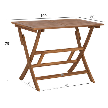 Outdoor Dining Set 5pcs Soul Hm10986.02 Acacia Wood--ecru Textilene