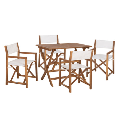 Outdoor Dining Set 5pcs Soul Hm10986.02 Acacia Wood--ecru Textilene