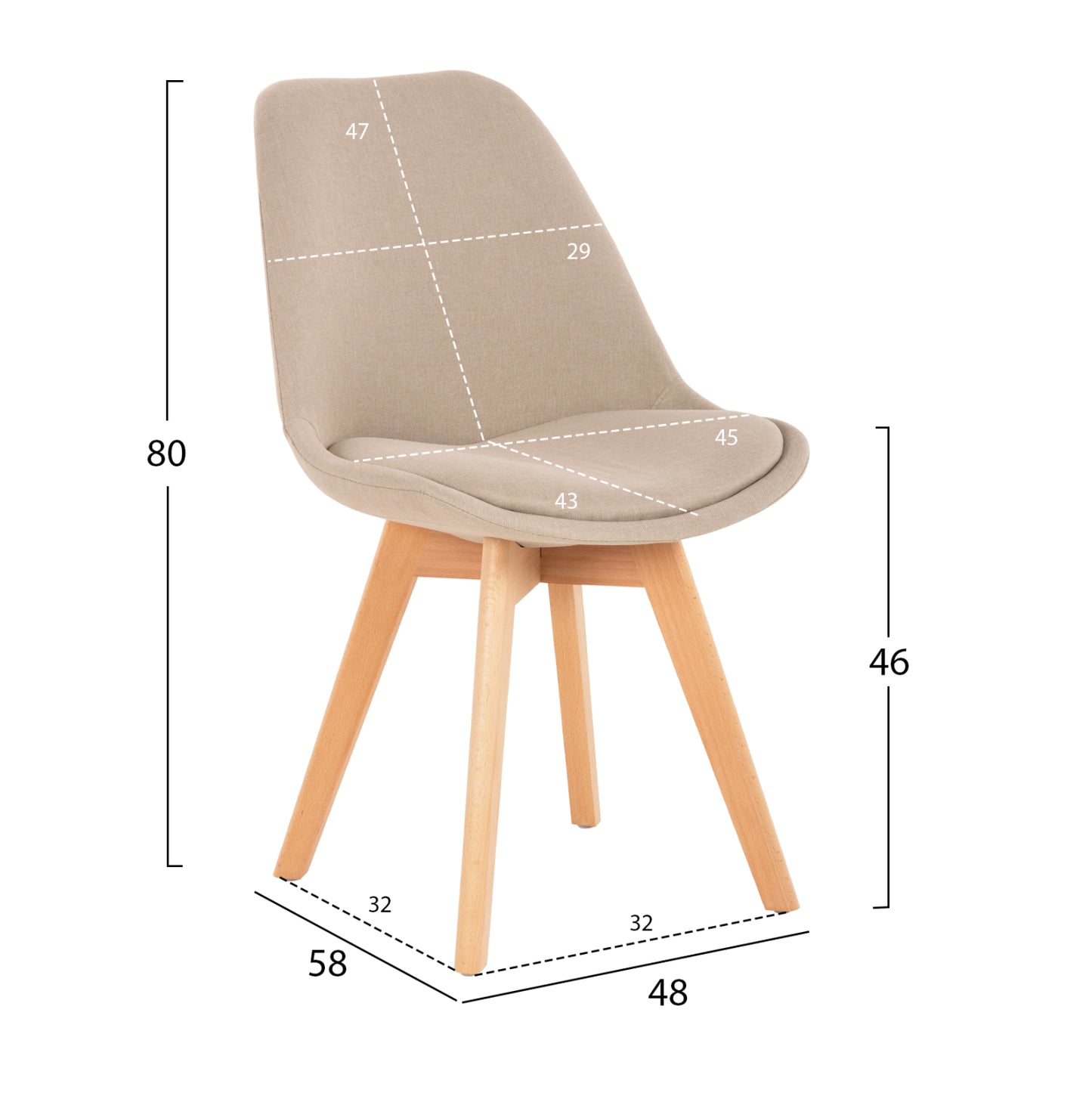 Dining Set 5pcs Paloma Hm10382 Mdf Top In Sonama--dining Chairs In Beige