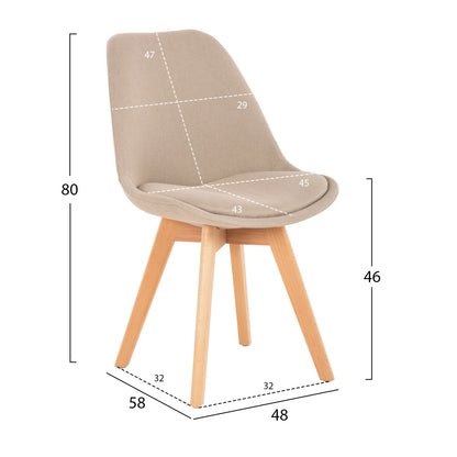 Dining Set 5pcs Paloma Hm10382 Mdf Top In Sonama--dining Chairs In Beige