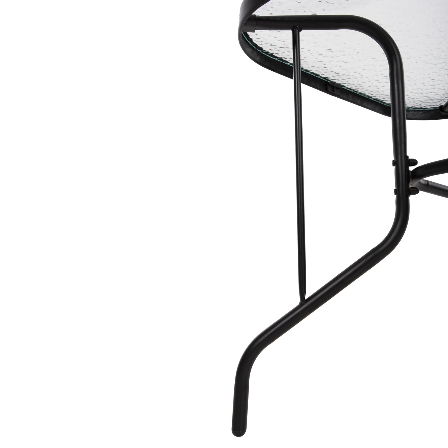 Outdoor Dining Set 5pcs Adam Hm10859.03 Metal Chairs & Table 120x70cm Black
