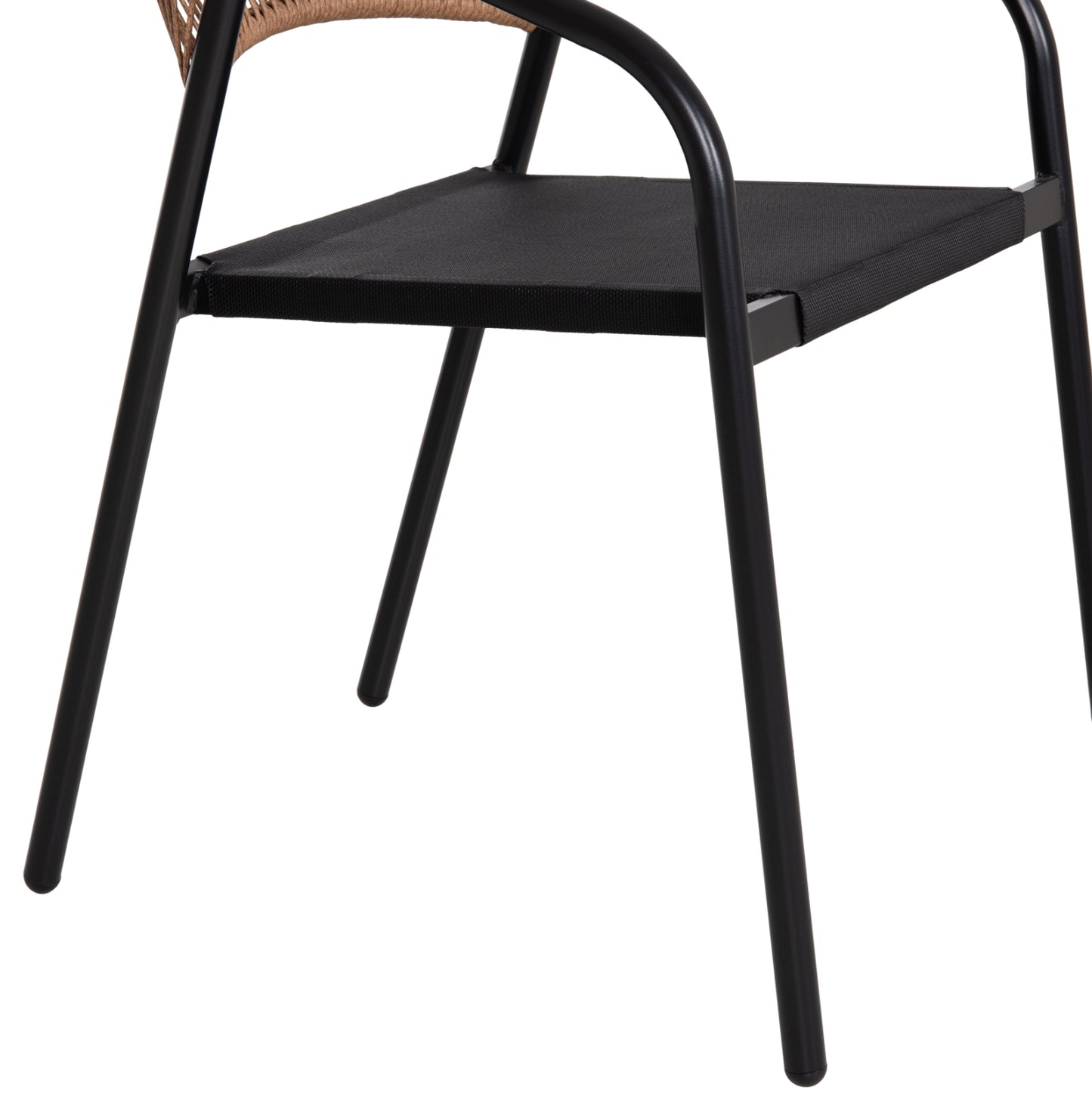Outdoor Dining Set 5pcs Adam Hm10727.03 Metal Chairs & Table 110x60cm Black