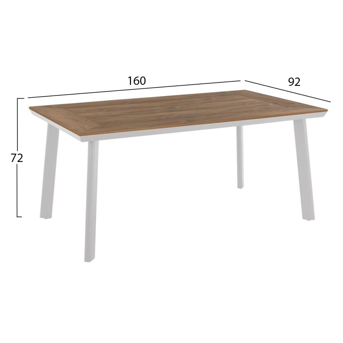 Outdoor Dining Set 5pcs Berg Hm10823.01 Aluminum-polywood-textilene---white