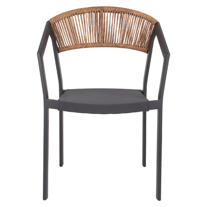 Outdoor Dining Set 5pcs Danat Hm10832.01 Aluminum Chairs & Table--polywood--grey