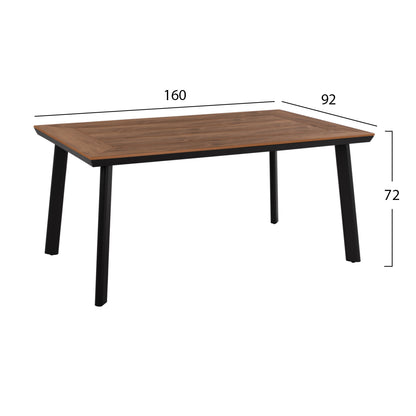 Outdoor Dining Set 5pcs Kerly Hm10833.10 Dark Grey Aluminum--polywood--p.e.rattan Beige