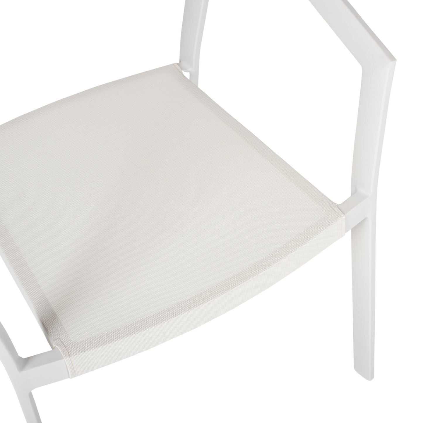 Outdoor Dining Set 5pcs Taber Hm10837.02 Aluminum Chairs & Table--polywood--white