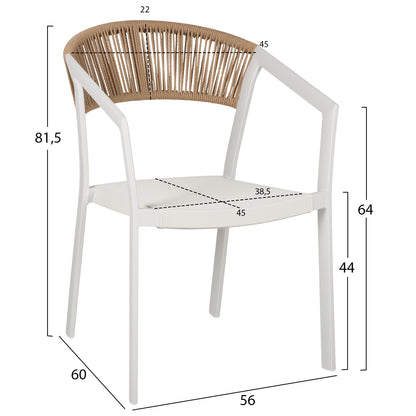 Outdoor Dining Set 5pcs Taber Hm10838.01 Aluminum Chairs & Table--polywood--white