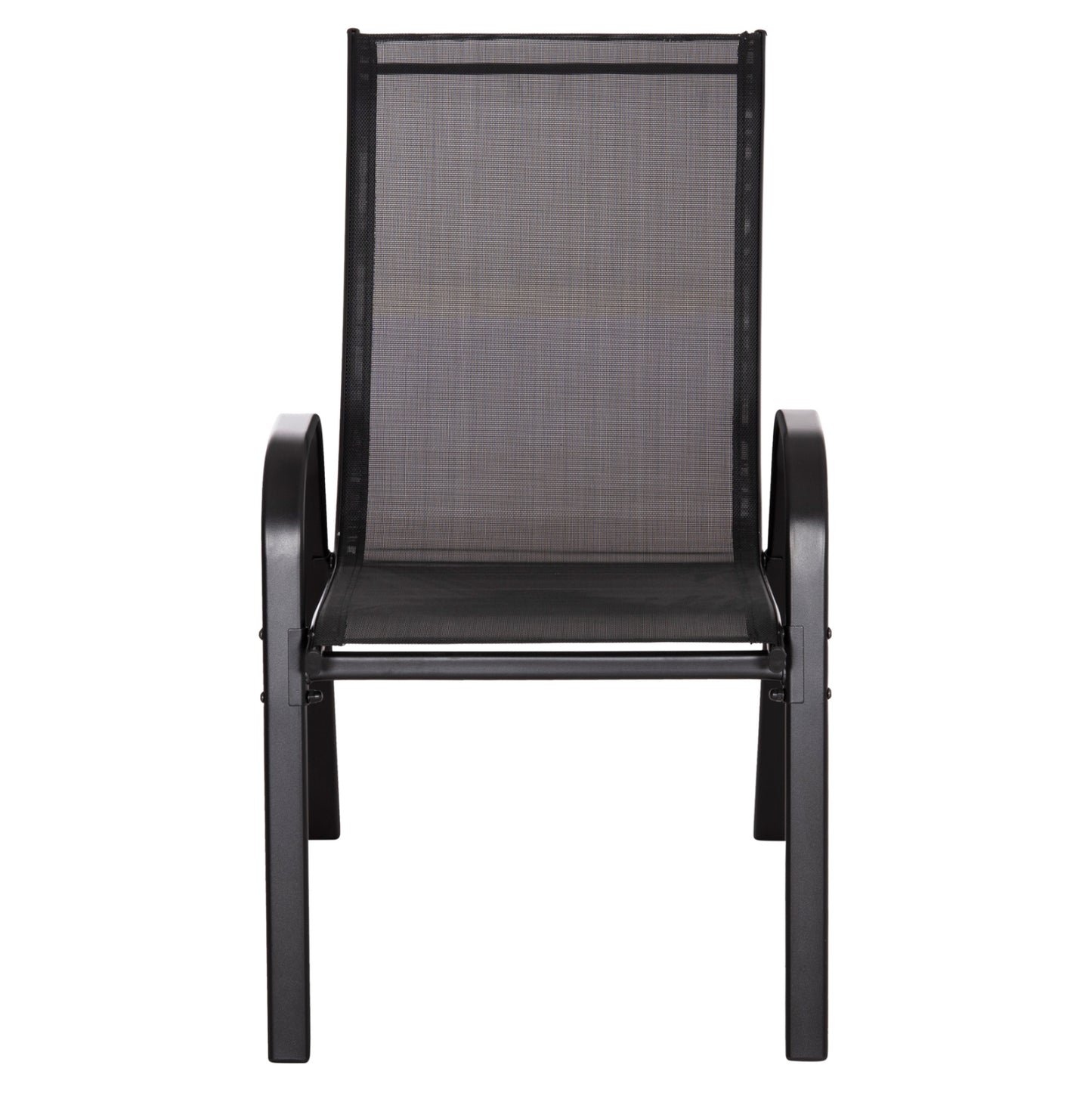 Outdoor Dining Set 5pcs Bruno Hm10894.03 Metal & Textilene-- Black