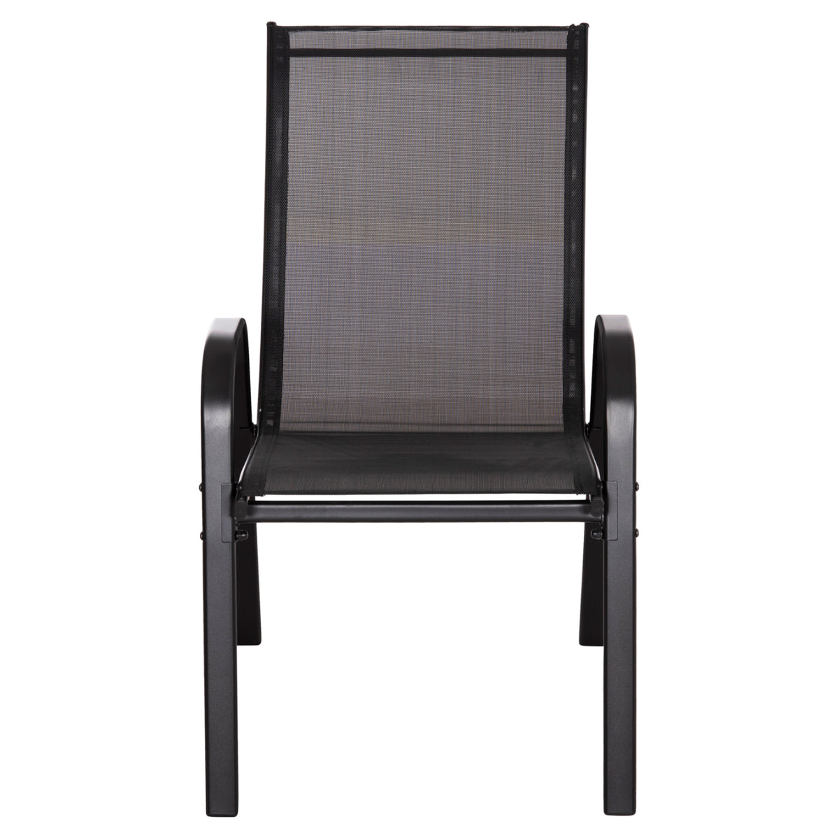 Outdoor Dining Set 5pcs Bruno Hm10894.03 Metal & Textilene-- Black