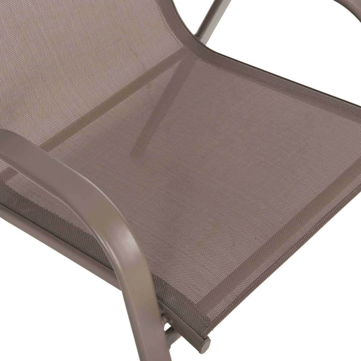 Outdoor Dining Set Adam Hm10897.04 Table 110x60cm & 4 Armchairs--champagne Color
