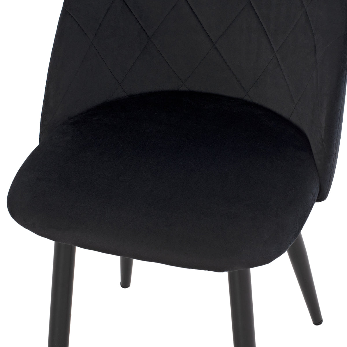 Dining Set 5pcs Oded Hm10946.14 Ceramic Top-velvet-metal--black Color