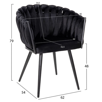 Dining Set 5pcs Raven Hm12116.03 Ceramic Top Black Marble--black Velvet