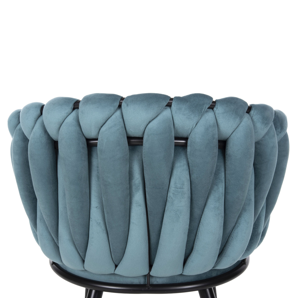 Dining Set 5pcs Raven Hm12121.01 Ceramic Top White Marble--turquoise Velvet