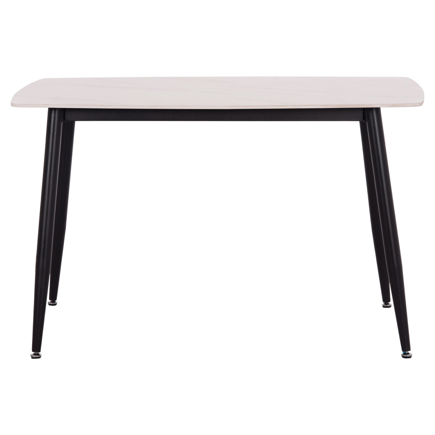 Dining Set 5pcs Raven Hm21071.03 Ceramic Top White Marble--grey Velvet