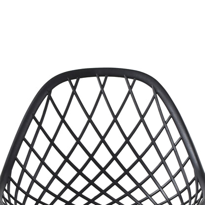 Dining Set 5pcs Lio Hm21175 Mdf Top & Polypropylene In Black