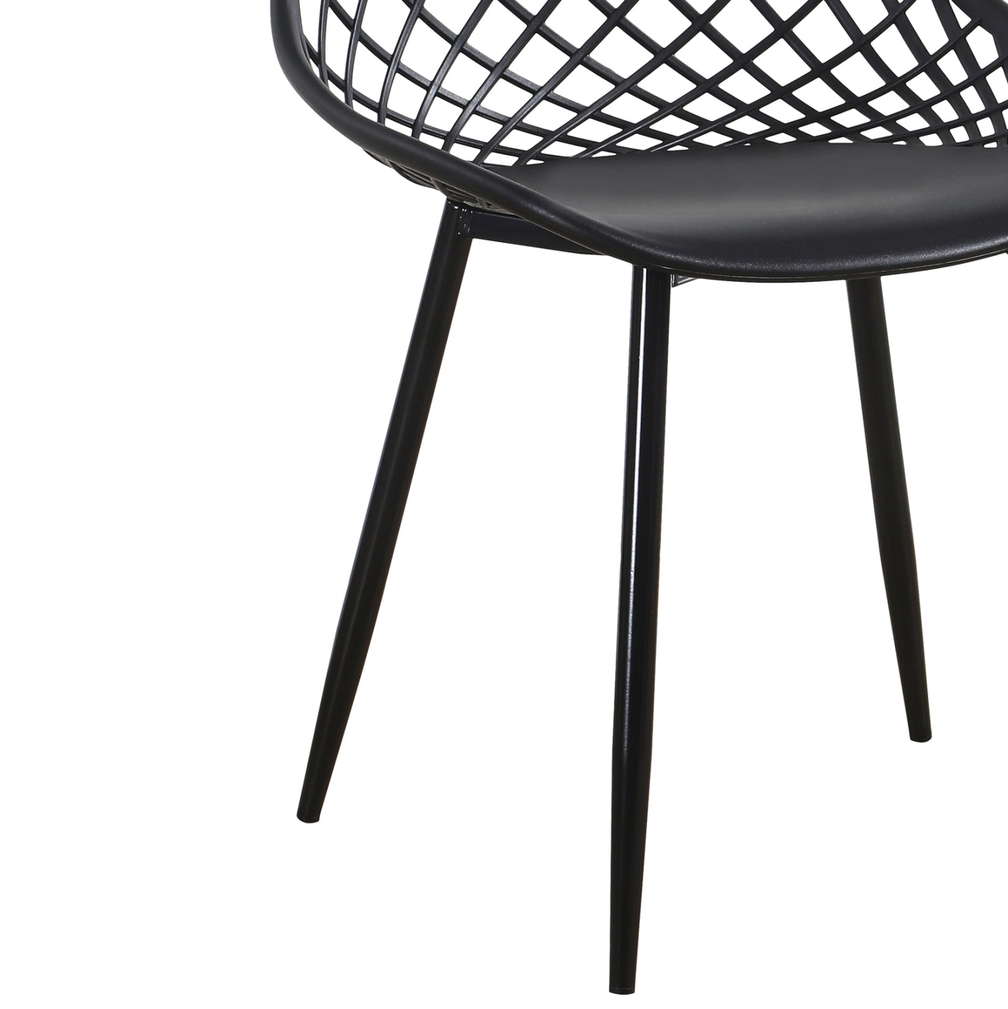 Dining Set 5pcs Lio Hm21175 Mdf Top & Polypropylene In Black