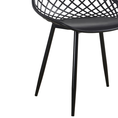 Dining Set 5pcs Lio Hm21175 Mdf Top & Polypropylene In Black