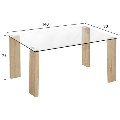 Dining Set 5pcs Morgan Hm21269.03 Dining Table & 4 Dining Chairs - Grey Fabric