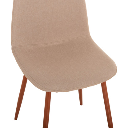 Dining Set 5pcs Leomor Hm21270.01 Dining Table & 4 Dining Chairs - Beige Fabric