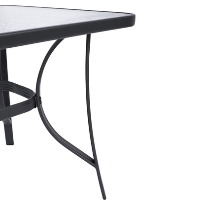 Dining Set 5pcs Hm5200.01- Metallic In Grey With 4 Chairs & Table 140x80cm