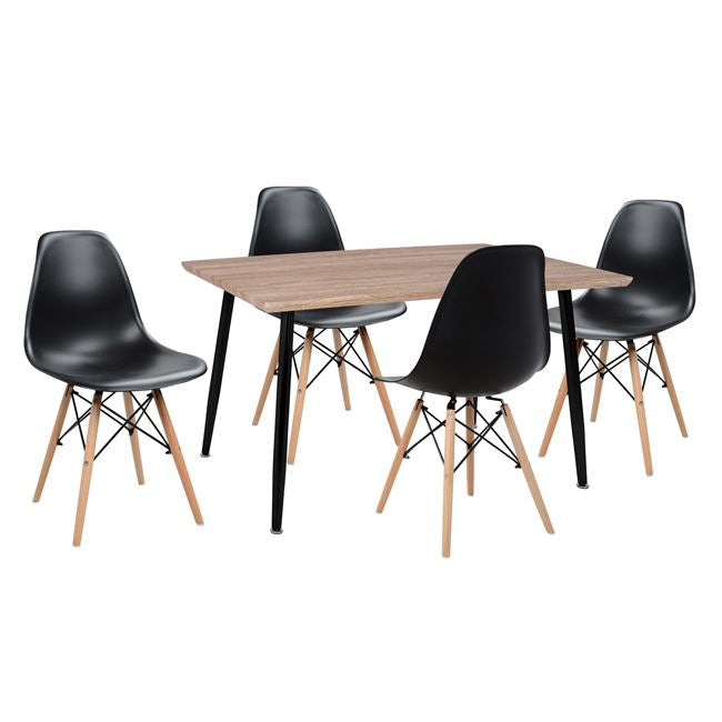Set Dining Table 5 Pieces Hm10349.01 Table & Chairs Twist 120x70x76,5 Cm