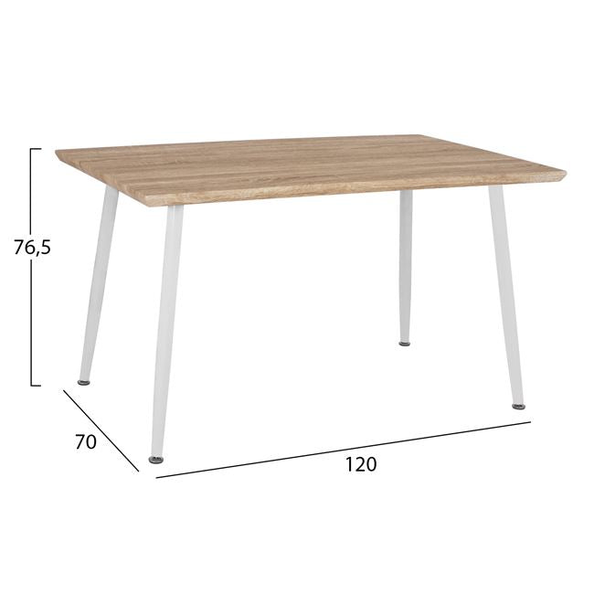 Set Dining Table 5 Pieces Hm10349.02 Table 120x70x76,5 Cm  & Chairs Twist