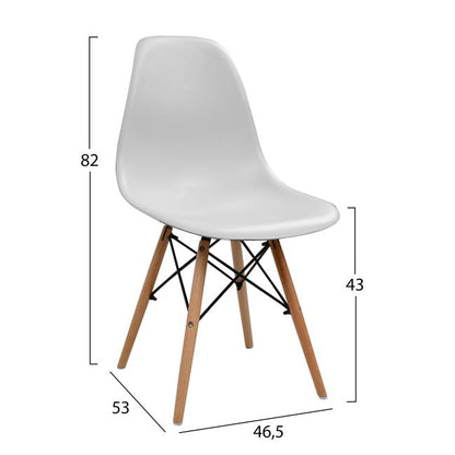 Set Dining Table 5 Pieces Hm10349.02 Table 120x70x76,5 Cm  & Chairs Twist
