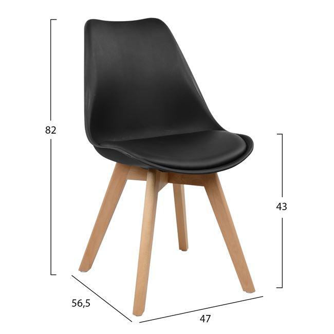 Set Dining Table 5 Pieces Hm10350.01 Table 120x70x76,5 Cm & Chairs Vegas