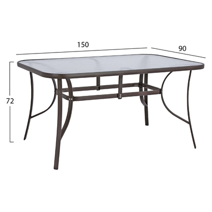 Set Dining Table 5 Pieces With Metallic Frame Table & Chairs Hm5201