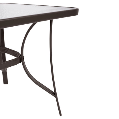 Set Dining Table 5 Pieces With Metallic Frame Table & Chairs Hm5201