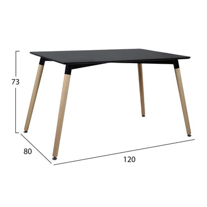 Set Dining Table 5 Pieces With Table And 4 Chairs Hm10230 120x80x73 Cm