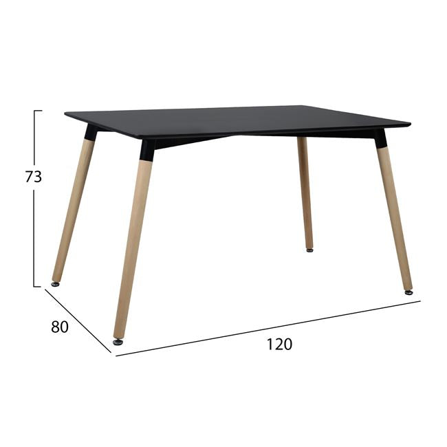 Set Dining Table 5 Pieces With Table And 4 Chairs Hm102224 120x80x73 Cm