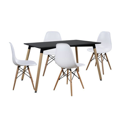 Set Dining Table 5 Pieces With Table And 4 Chairs Hm102224 120x80x73 Cm