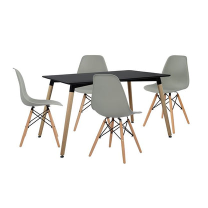 Set Dining Table 5 Pieces With Table And 4 Chairs Hm102229 120x80x73 Cm