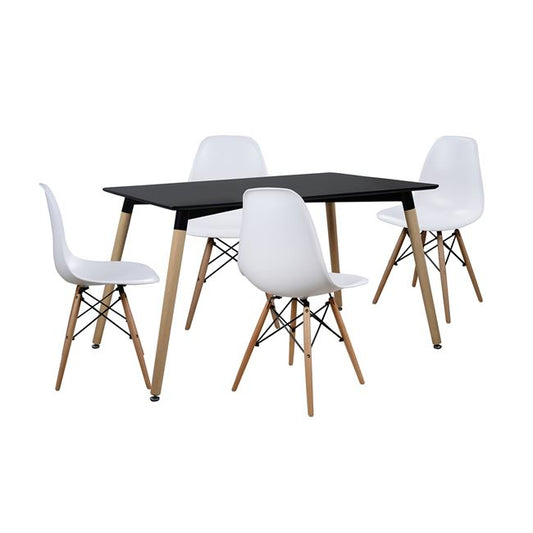 Set Dining Table 5 Pieces With Table And 4 Chairs Hm102224 120x80x73 Cm